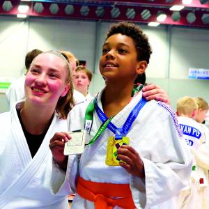Judoën met een Europees kampioene